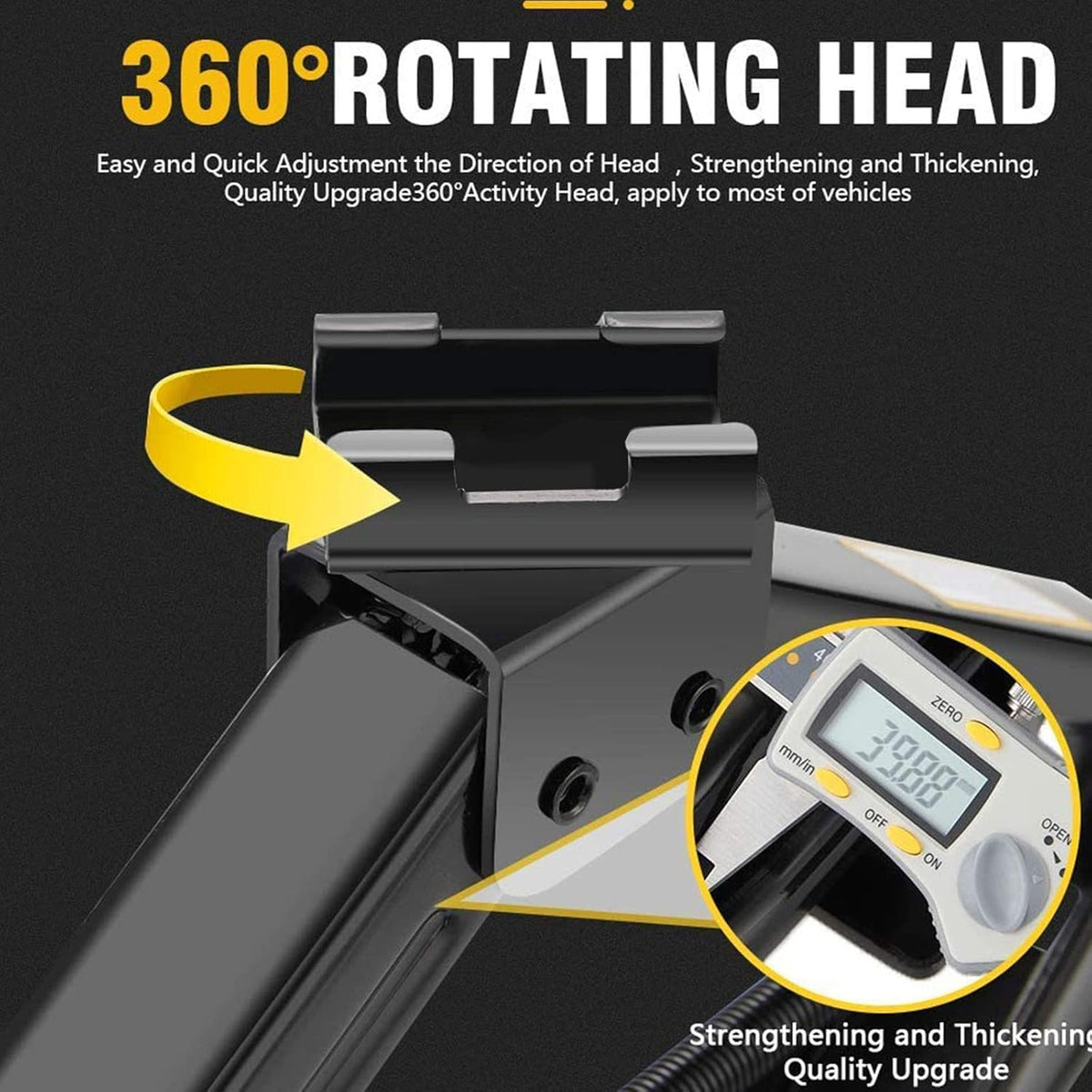 Scissor Jack for Car-3.0Ton(6614lbs) 丨Car Jack Kit-Tire Jack丨Portable,丨deal for SUV and Auto-with Crank Handle丨Heavy Duty Material,Black (3.0T)
