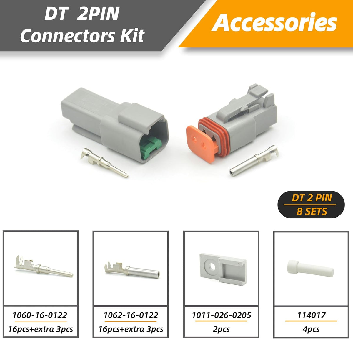 DT Kit for Car Motorcycle Boat (2PIN-8SET)