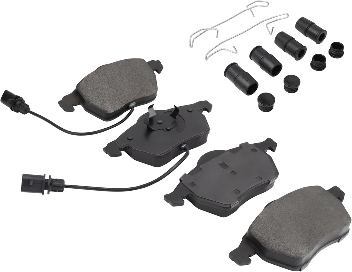 Premium Semi-Metallic Front Brake Pads (1001-0840M) Compatible with Audi A4 2008-2000, A4 Quattro 2006-2000, A6 2004-2000, A6 Quattro 2004-1998, S6 2001, S6 2004 & More