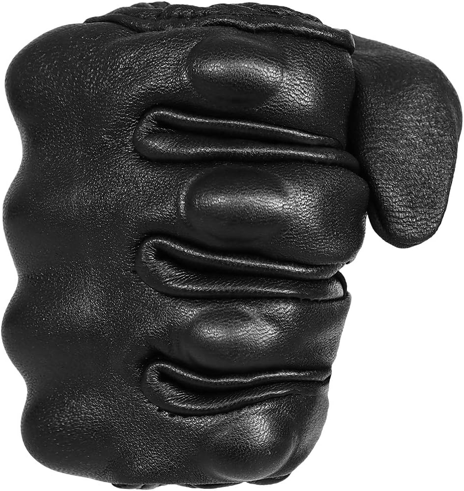 Full finger Goat Skin Leather Touch Screen Motorcycle Gloves Men/Women S,M,L,XL,XXL (Non-Perforated, XXL)