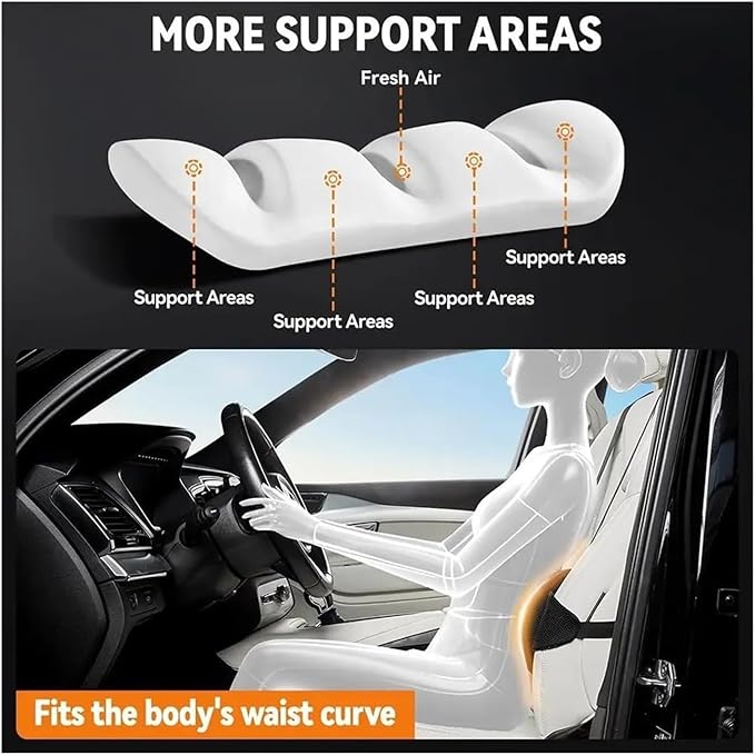 1 Piece Automotive Seat Lumbar Support Pillow for Chevy Malibu 2016-2024 2025, Driving Lower Back Cushion Ergonomic Orthopedic Posture Rest