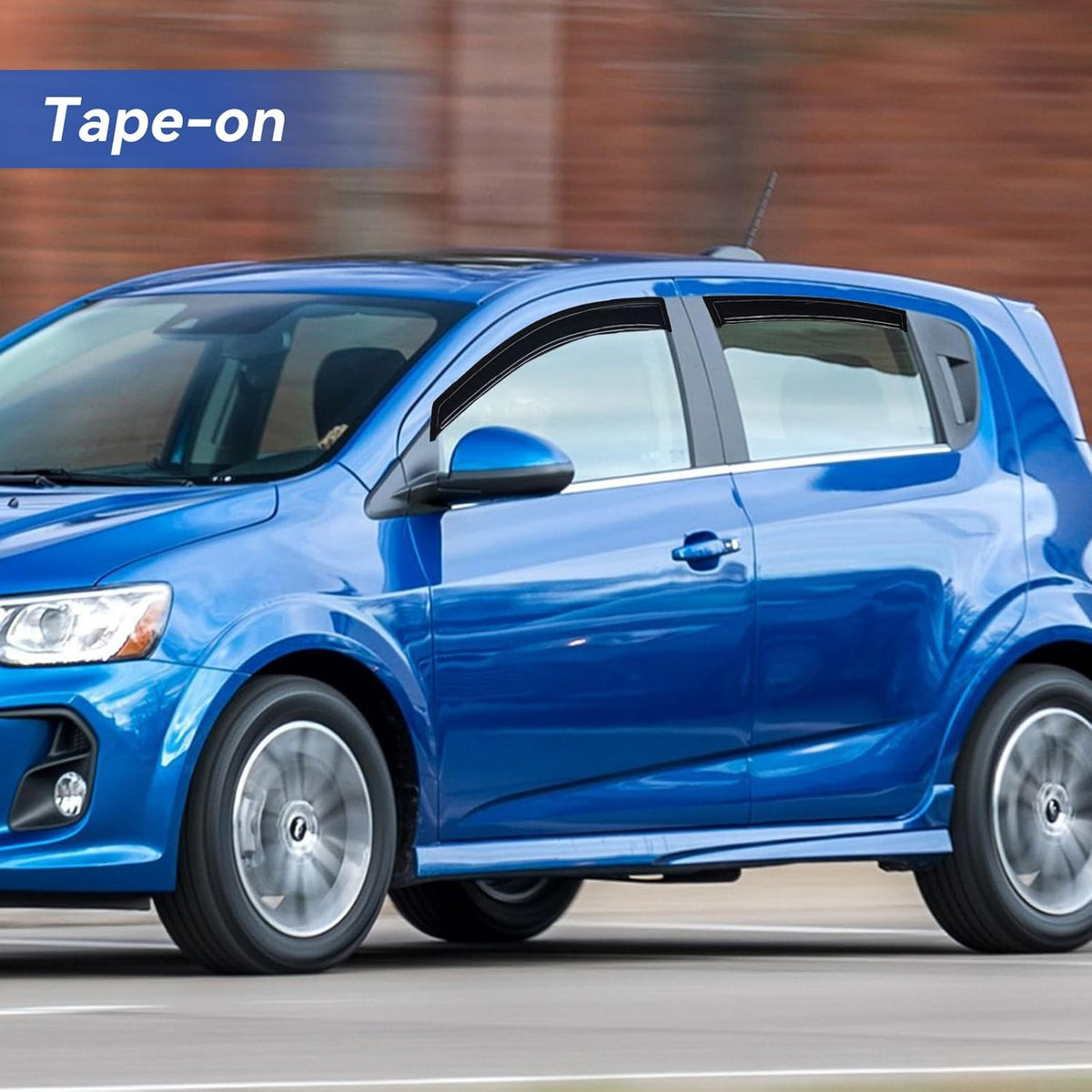 Window Visors Rain Guards for 2012-2020 Chevy Sonic Hatchback, Out-Channel Window Vent Wind Deflectors Visors Shades for 12-20 Chevy Sonic (Not for Sedan)