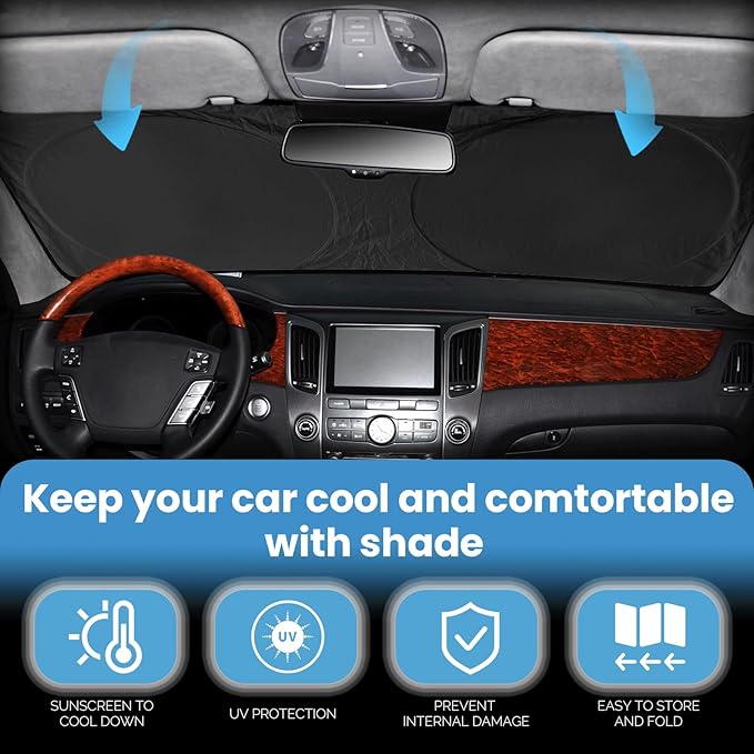 Custom Fit Sportage NQ5 Windshield Sunshade for 2022-2023 2024 2025 KIA Sportage Front Window Shades Cover for Windshield Sun Visor Protector Reflector Block Heat and Sun Protection Cooler Accessories
