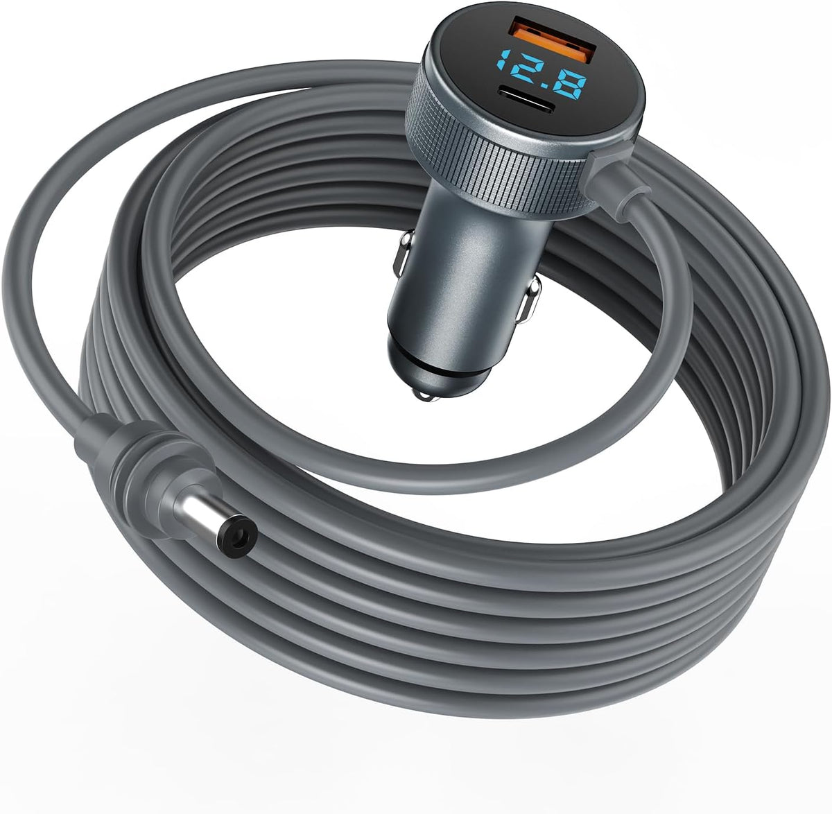 Starlink Mini Cable,3-in-1 Starlink Mini Car Adapter with Digital Display, Starlink Mini Power Cable12V-48V，Cigarette Lighter Adapter with USB C PD 40W& USB A 35W Ports for Trucks and Cars(10FT)