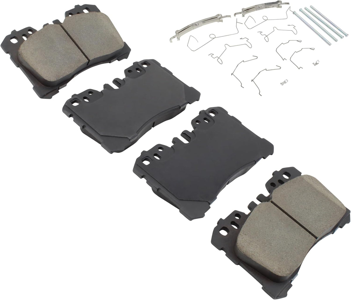 Premium Ceramic Front Brake Pads (1001-1282C) Replacement for Lexus LS460 2017-2007, LS500 2023-2018, LS500h 2023-2018, LS600h 2016-2008, Toyota Mirai 2024-2020