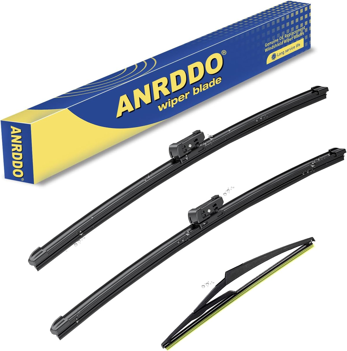 3 wipers Factory Replacement for Benz GL-Class 2013-2016 GL450 GL350 GL550 ML-Class 2012-2015 ML350 ML550 ML63 GLE-Class 2016-2017 Original Equipment Wiper Blades 26"+23"+12"(Set of 3) Top Lock