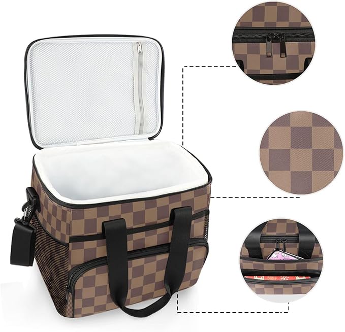 Cooler Bag Insulated Picnic Bag Large Lunch Box Reusable Tote Bag Soft Sided Portable Beach Cooler Grocery Camping