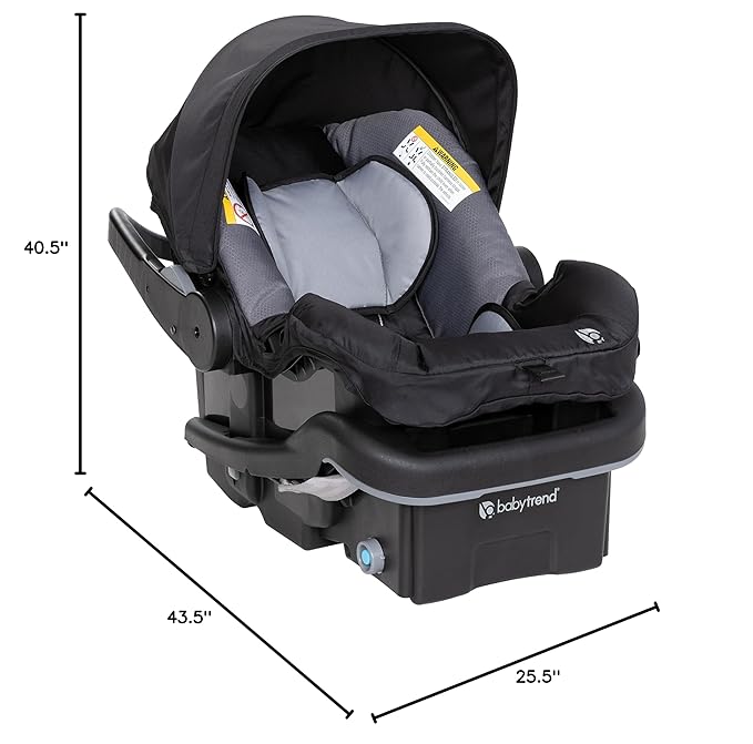 Baby Trend Passport® Seasons All-Terrain Stroller Travel System with EZ-Lift™ Plus Infant Car Seat, Dash Black