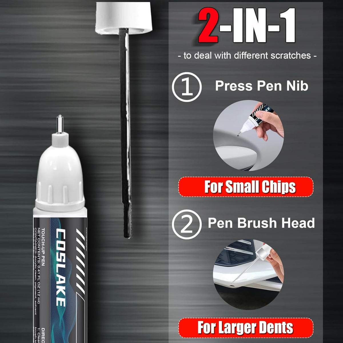 Car Touch Up Paint(Opulent Blue Metallic(GTR/WA705U)) for Cadillac, Car Paint Scratch Repair Kit, Quick & Easy Solution to Repair, 2 in 1 Scratch Remover Pen with Disposable Micro Applicators