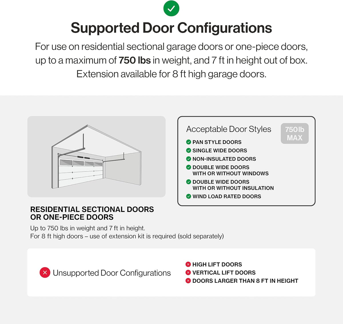 Genie SilentMax 1000 Garage Door Opener - Ultra-Quiet Belt Drive - Includes two 3-Button Pre-Programmed Remotes, Wall Console, Wireless Keypad, Safe T-Beams - Model 3042-TKH, 140V DC Motor