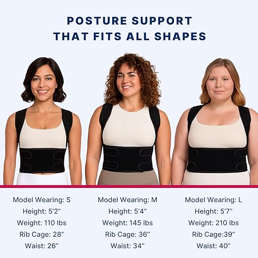 Fit Geno Posture Corrector for Women and Men - Adjustable Back Brace & Straightener for Scoliosis, Hunchback Correction, Back Pain, Spine Corrector, Back Support and Posture Trainer