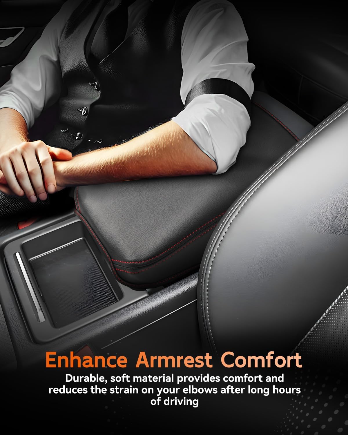 CDEFG for 2020-2025 Audi Q5 Center Console Cover Armrest Cover for Q5 2020 2021 2022 2023 2024 2025 Accessories Console Arm Rest Protector