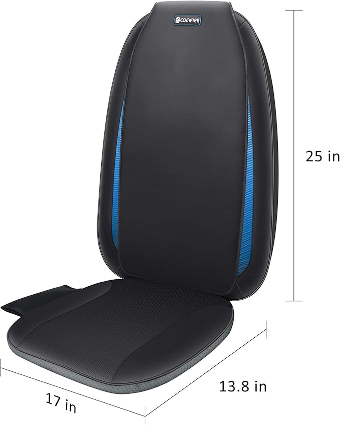COMFIER Shiatsu Back Massager with Heat, Chair Massage Pad for Back Pain Relief,Massage Seat Cushion for Home or Office Chair Use,Gift for Men,Women