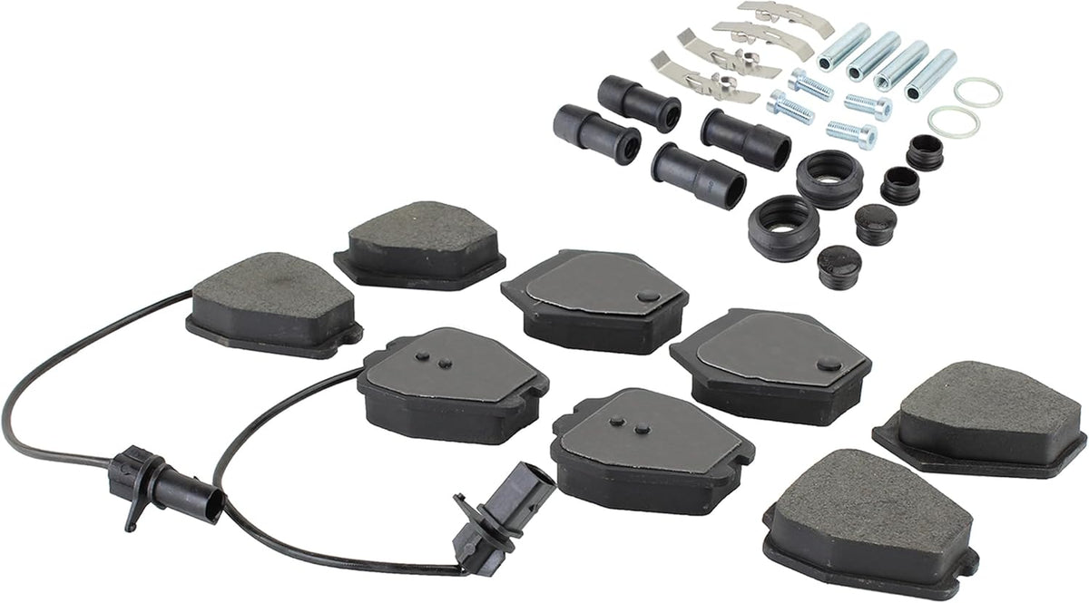 Premium Semi-Metallic Front Brake Pads (1001-0839M) Compatible with Audi Allroad Quattro 2001-2005, Audi S3 2000-2001, Audi S4 2000-2002, Volkswagen Passat 2002-2004