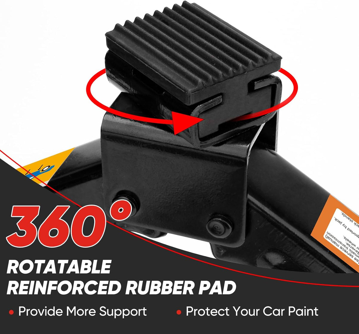 SHALL Scissor Jack Kit - 2 Ton (4409lbs) - Extended & Widened Base, 360° Rotatable Rubber Pad - Tire Change Kit with Ratchet & Lug Wrench - Universal Car Jack Kit for Emergency Roadside Needs