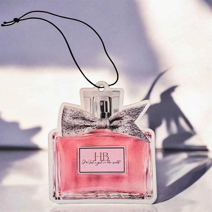 Designer Perfume Air Freshener, Car Fragrance, Orange and Pink, 2-Pack