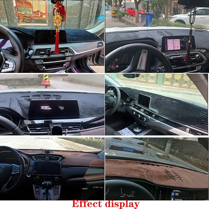 Dashboard Cover for Ford Escape 2013-2019,Anti-Glare Sun Shield,Non-Slip Custom Fit Dash Mat,Interior Protector,Flannel