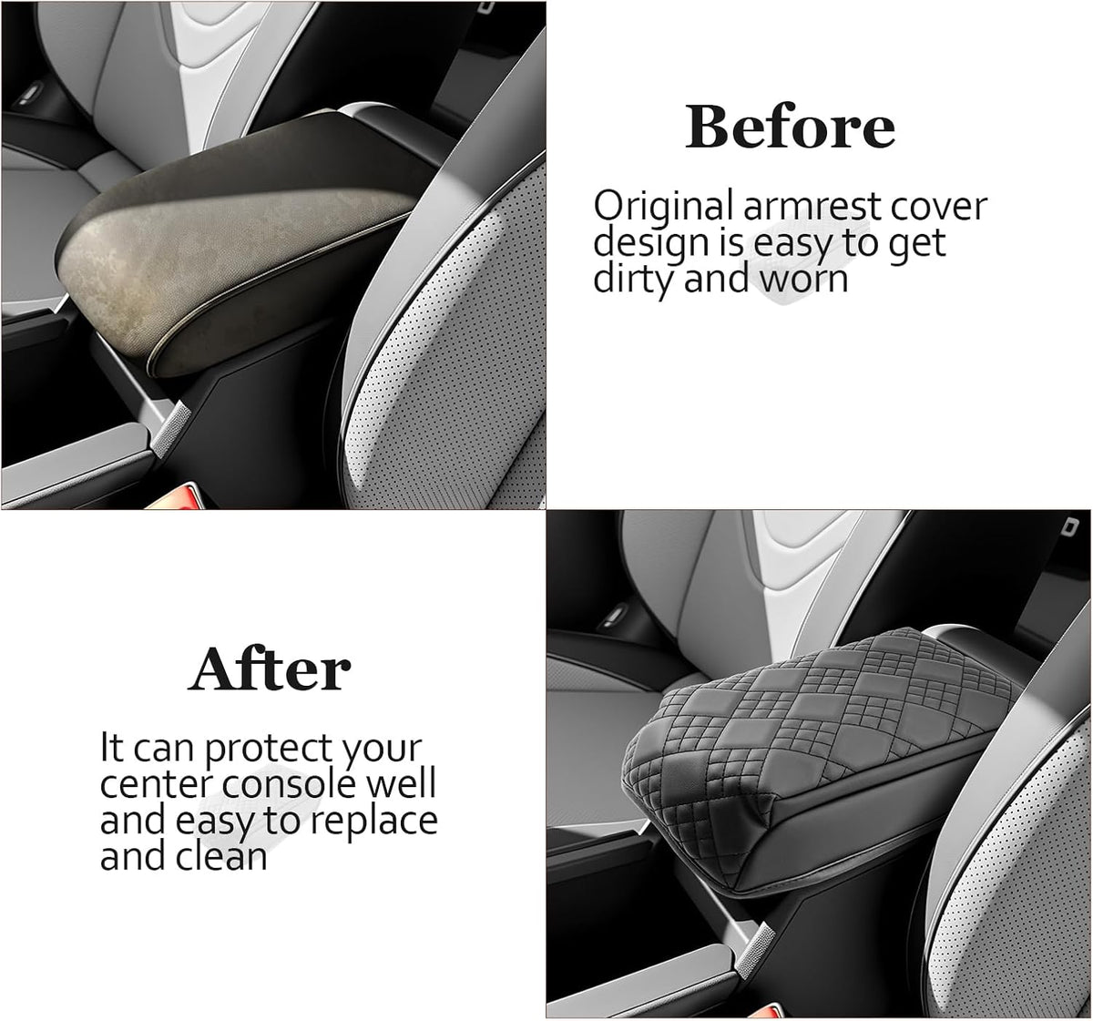 SKTU for 2025 VW Tiguan Center Console Cover for 2025+ Volkswagen Tiguan (S/SE/SE R-Line Black/SEL R-Line) Armrest Cover VW Tiguan 2025 Accessories 2025 Tiguan Console Cushion (Thickened)