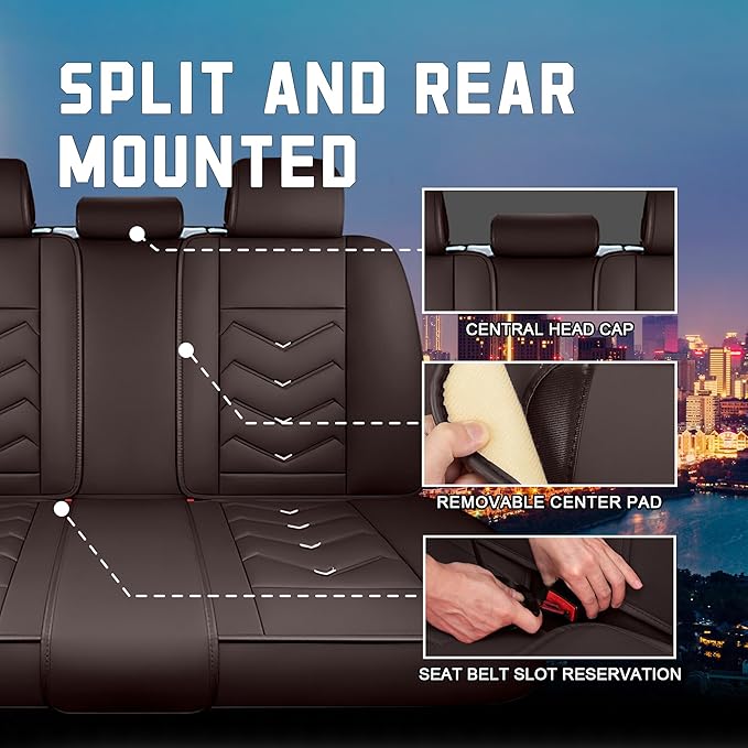 CTDS Car Seat Covers for Toyota Corolla 2000-2026, Stylish Sport Seat Cover, Premium Nappa Leather Car Seat Cover. Automobile Seat Covers Sets.(Standard 5 Seats/Coffee Color)