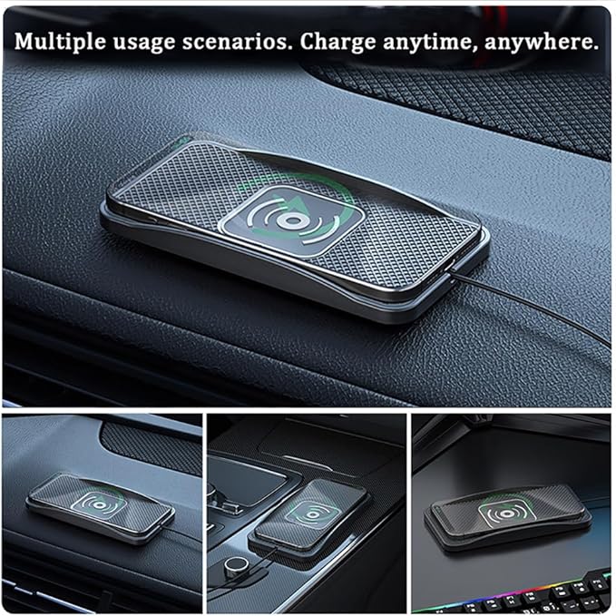 Wireless Car Charger Pad for BMW 3 Series M3 E90 E91 E92 E93 F30 F31 F34 F35 F80, Type-C/USB 20W Car Wireless Charger Non-Slip Phone Charging Pad Car Accessories,A 30cm Cable Type-C Plug