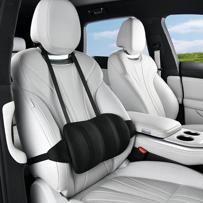 1 Piece Automotive Seat Lumbar Support Pillow for Hyundai Santa Fe 2019-2023, Driving Lower Back Cushion Ergonomic Orthopedic Posture Rest