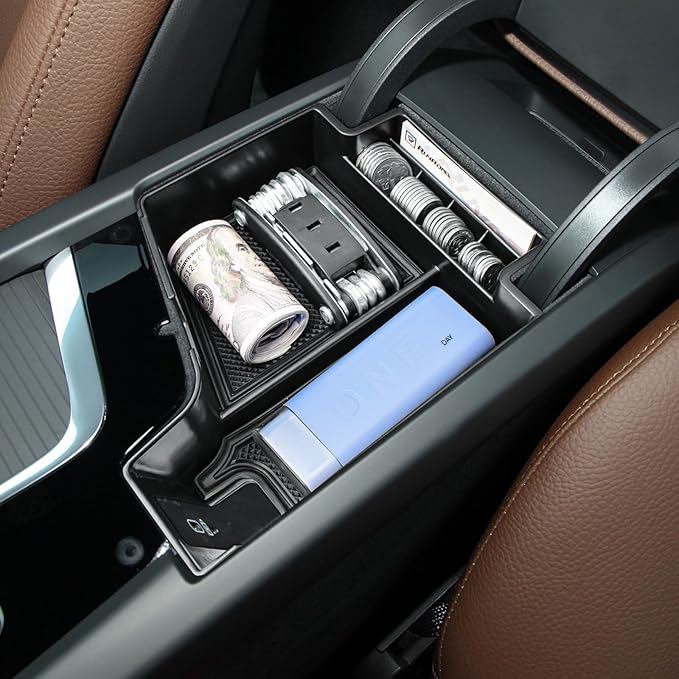 RUNROAD Center Console Organizer Tray Compatible with Volvo XC60 (2018-2025) / XC90 (2021-2024) / S90 S60 (2020-2025) V60 V90 Accessories, Insert Armrest Tray Middle Console Organizer