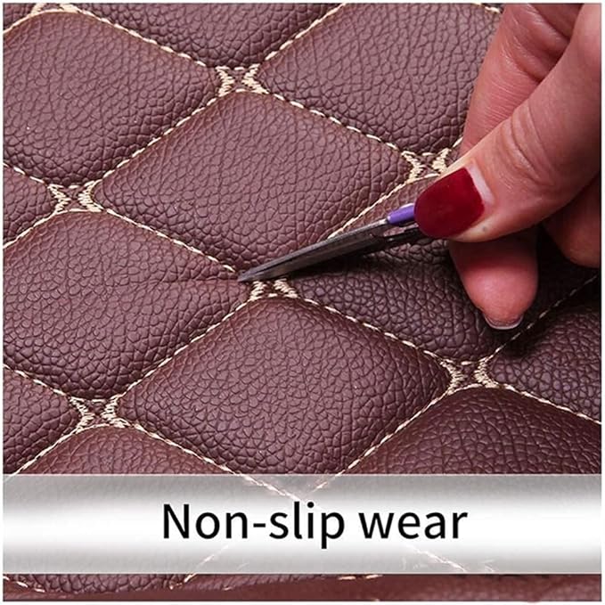Custom Car Mats All Weather Fit Automotive Floor Mats PU Leather Protector Mat for Most Sedan, SUV, Truck Floor Mats (Black Red) (3D Black red car mats)