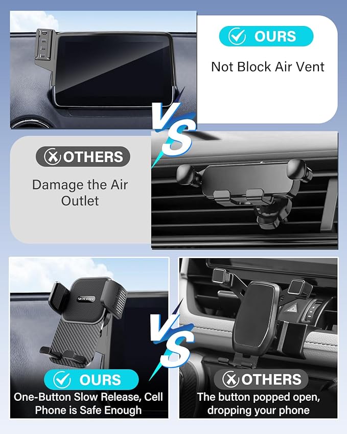 SKYLOTEC Car Phone Holder for Toyota Camry 2007 2008 2009 2010 2011 Accessories Automobile Cradles Phone Mount, Cell Phone Base Not Block Air Vent (Universal Holder)