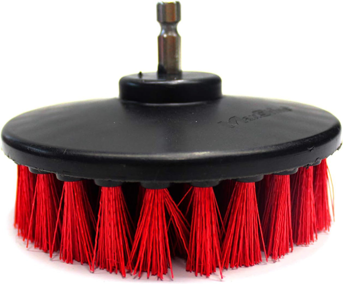 Maxshine M8 Medium-Duty Upholstery Carpet Brush with Drill Attachment - Removes and Scrubs Grime, Stains, and Spots from All Types of Upholstery and Carpets in Leather and Fabric (5")