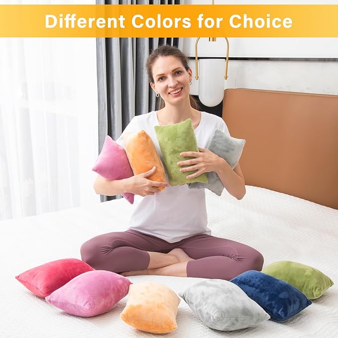 2 Pack Small Pillow, Memory Foam Mini Pillow 11 X 7 Inches for Travel, Sleeping, Nap and Neck, Knee, Lumbar Support, Tiny Cushion for Pet, Dogs (Red)