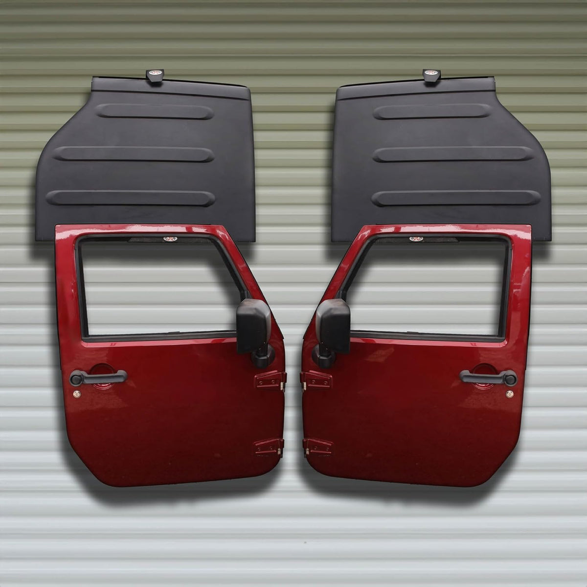 EZ4x4 Garage Wall Freedom Panel & Wrangler Door Storage Hangers Combo Kit, Heavy Duty Metal Storage Holder Bracket Compatible with JL, JLU & JT