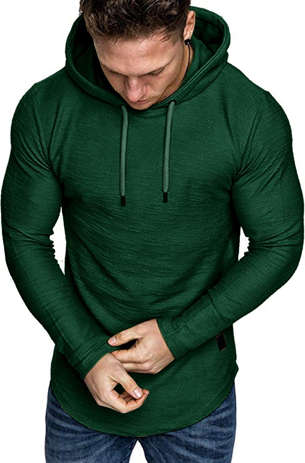 Lexiart Mens Fashion Athletic Hoodies Sport Sweatshirt Solid Color Fleece Pullover