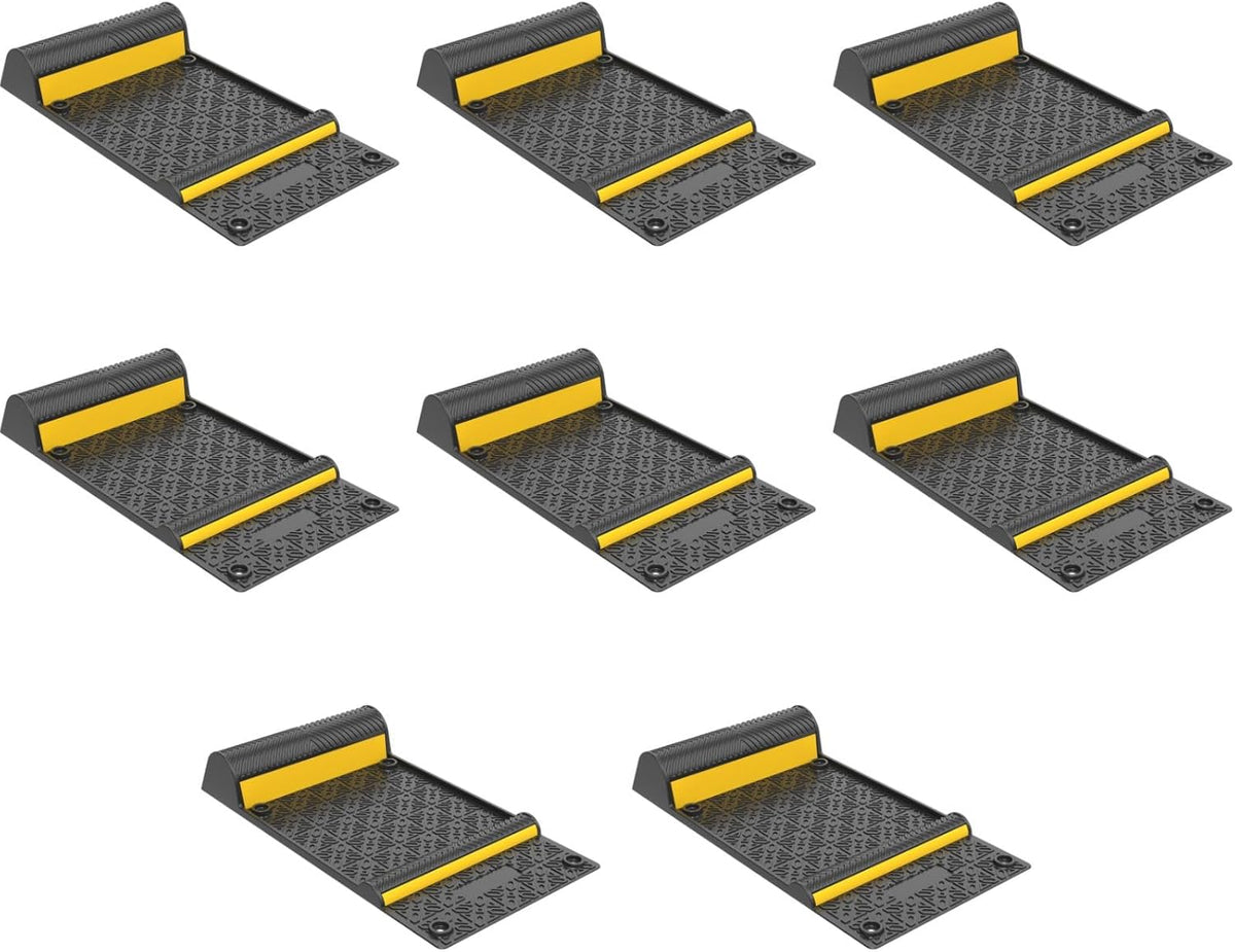11''x21''/28cmx53cm Parking Guide Mats,Durable Self Adhesive Anti-Skid Wheel Stopper, Parking Assistance Accessories for Garage Vehicles (8 Pack)