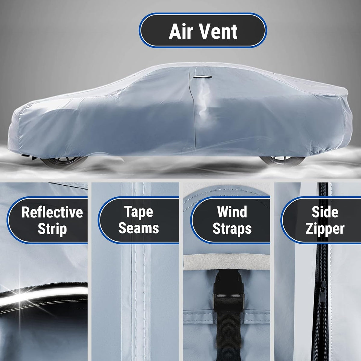 iCarCover Premium Car Cover for 1964-1972 Buick Skylark 2-Door Heavy Duty Waterproof All-Weather Automobiles Custom Fit Indoor Outdoor UV Snow Protection Covers with Straps and Bag
