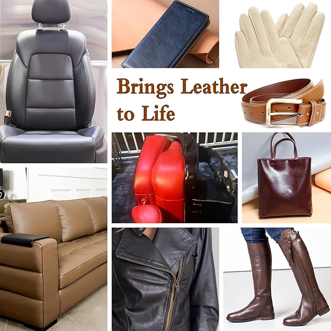 Leather Stains and Dye Liquid Red Recoloring Balm Dashboard Fabric Sneaker Shoes Boots Jacket Bag Purse Vinyl Acrylic Paint Boat Car Seats Wood Furniture Couch Fade Scratches Repair Kit Color Restorer