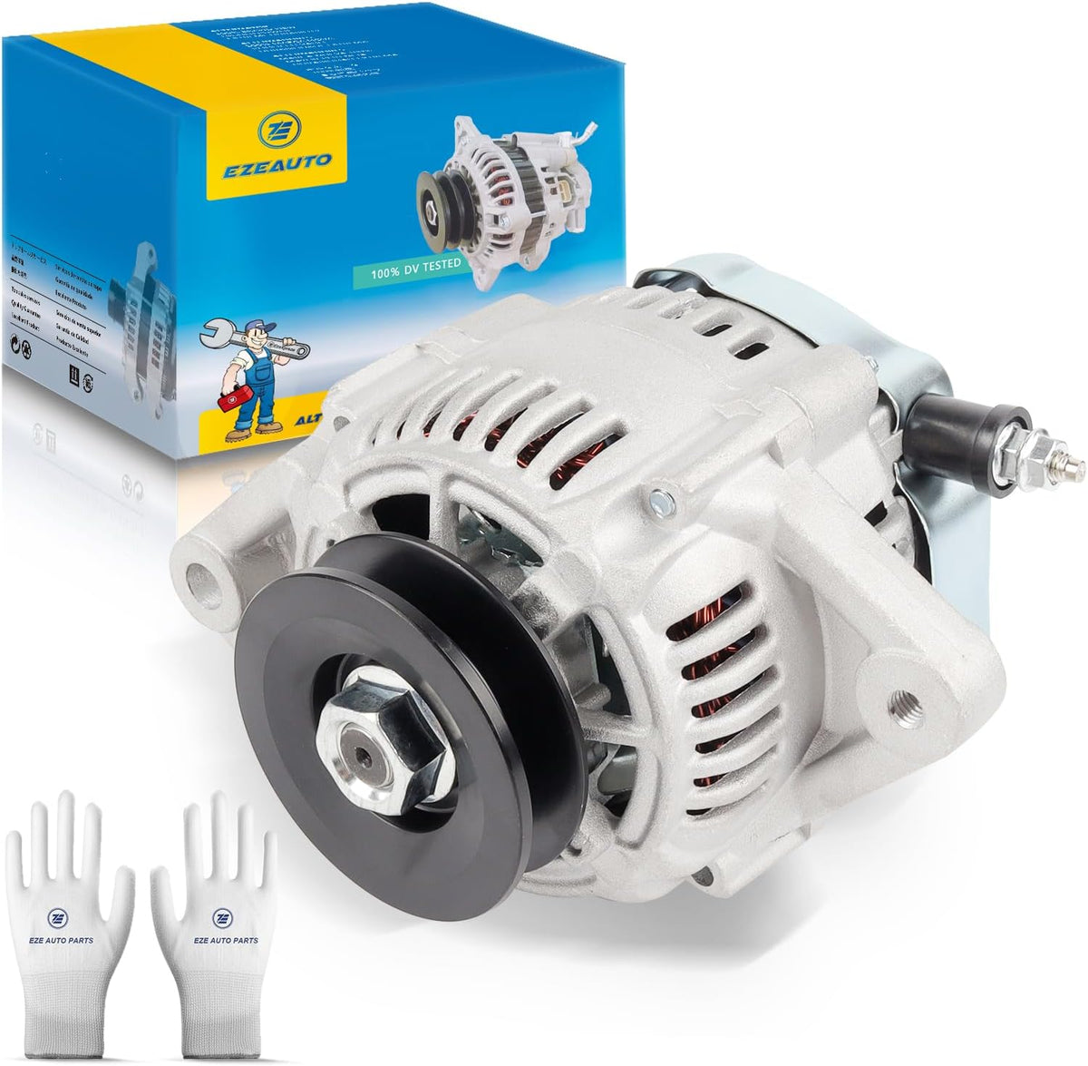 Ezexpreze For Mini One Wire Alternator Replacement for GM 1 Wire SBC BBC For Chevy Race 87-92,12180-SEN, 1-2119-11ND
