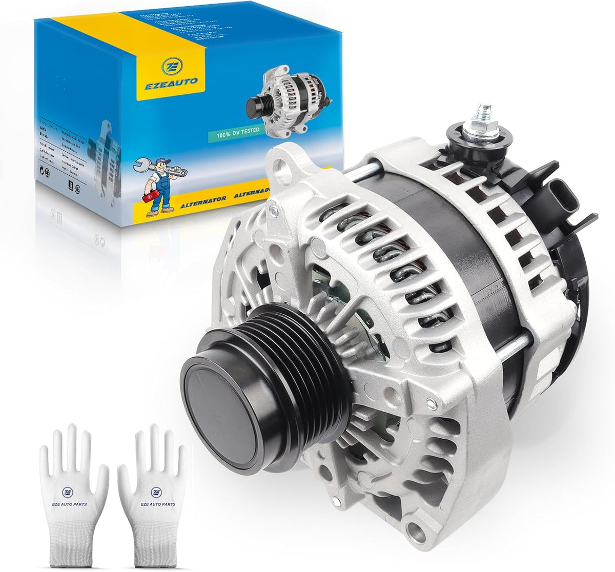 EZEXPREZE Alternator Fit for 2014-18 GMC Sierra and Chevy Silverado 1500, 2015-20 Chevy Suburban Tahoe GMC Yukon Cadillac Escalade - Replaces for 22949467 1042106870 84143540 170 Amp 12V
