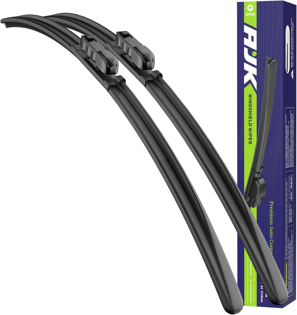 AJK Wiper Blades for Tesla Model 3 2024, 2 Piece All Weather OEM Quality Automotive Replacement Windshield Wiper Blades for My Car
