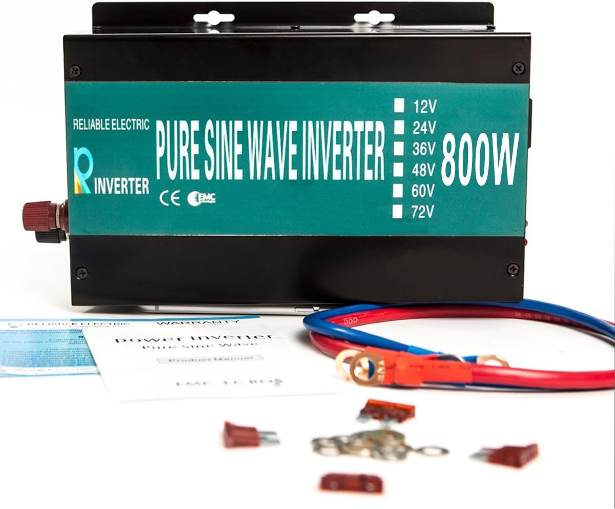 WZRELB Full Power Full Power Endurable Led Display 800W Pure Sine Wave Solar Inverter 12Vdc to 120Vac, (RBP80012B1)