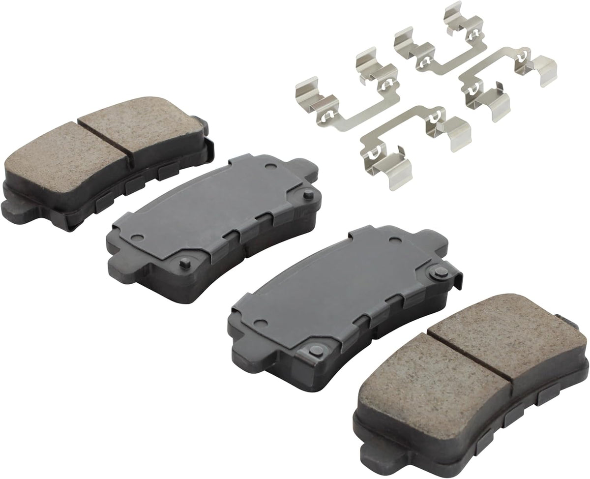 Premium Ceramic Rear Brake Pads (1001-1430BC) Compatible with 2011-2020 Buick/Cadillac/Chevrolet/Saab (9-5/Impala/LaCrosse/Malibu/Malibu Limited/Regal/XTS)