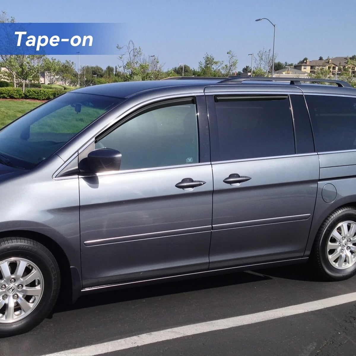 Window Visors Rain Guards for 2005 2006 2007 2008 2009 2010 Honda Odyssey, Out-Channel Window Vent Wind Deflectors Visors Shades for 05 06 07 08 09 10 Odyssey