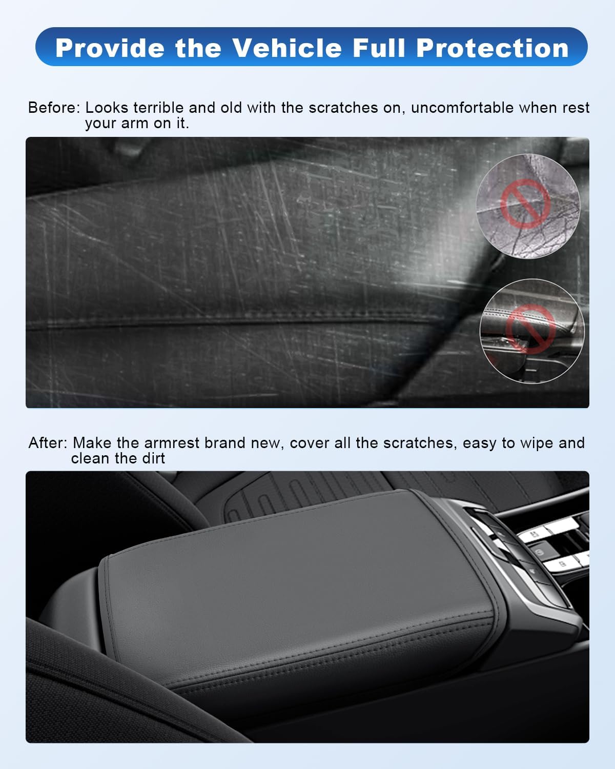 CDEFG Compatible with 2024 Hyundai Santa Cruz Tucson Center Console Cover for 2022-2024 Santa Cruz Accessories Armrest Cover Tucson Middle Console Pad Arm Rest Cushion
