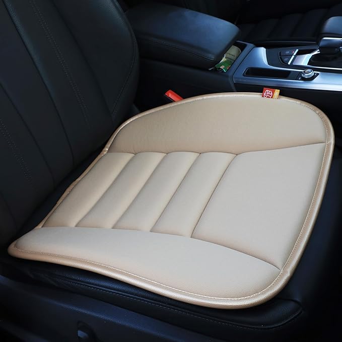 Car Seat Cushion Pad for Driving, Chair Cushion for Office/Truck with Memory Foam, Seat Cushion Comfortable and Durable, Khaki