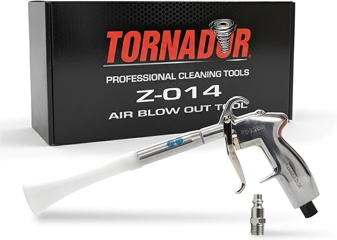 Tornador Z-014 Air Blow Out Tool | High-Performance Air Blower for Fast Car Detailing | Quickly Cleans & Dries Hard-to-Reach Areas | Essential Tool for Professionals