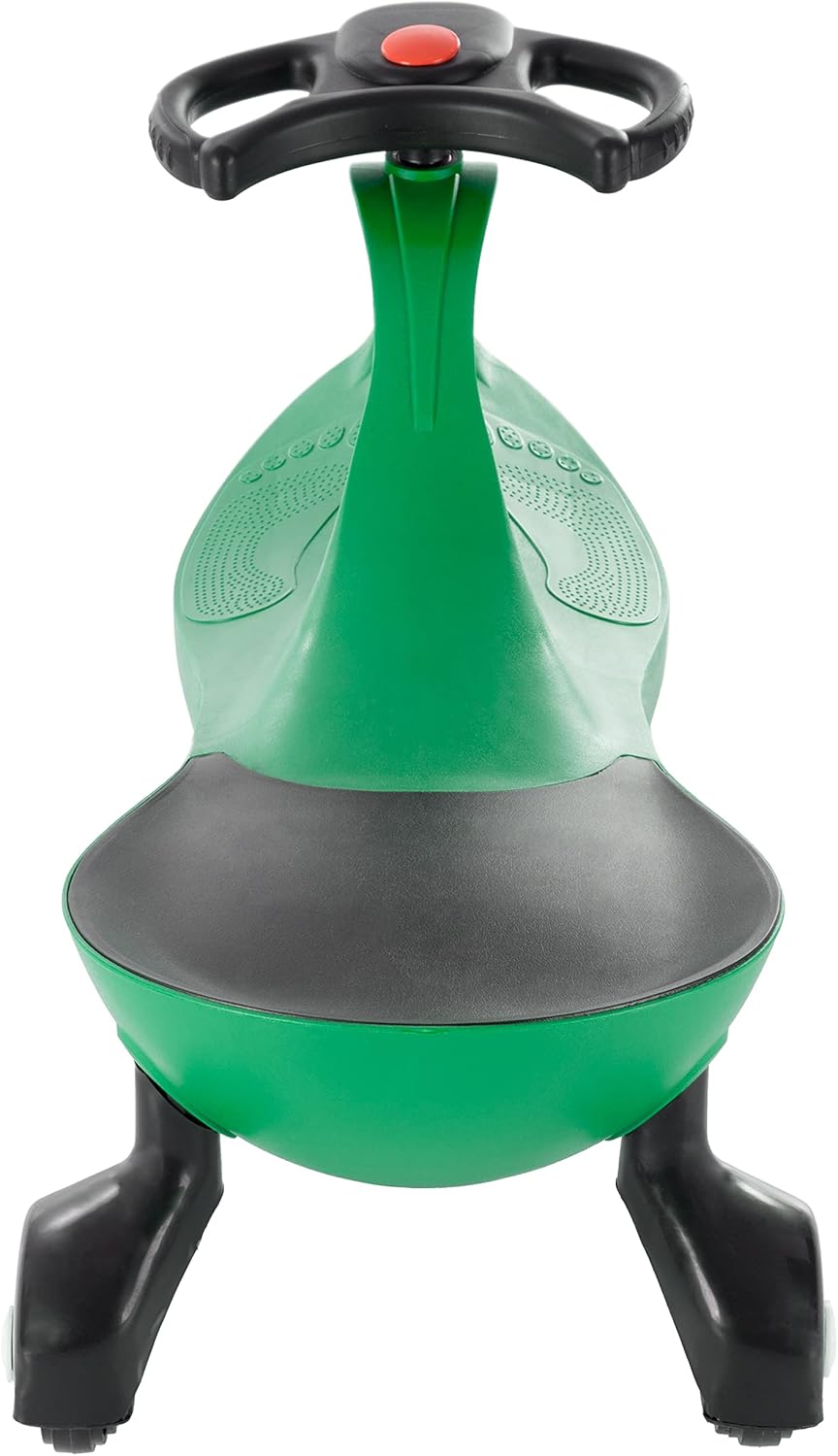 Wiggle Car Ride on Toy - No Batteries, Gears, or Pedals - Just Twist, Swivel, and Go - Outdoor Ride on for Kids 3 Years and Up by Lil' Rider (Green), Large
