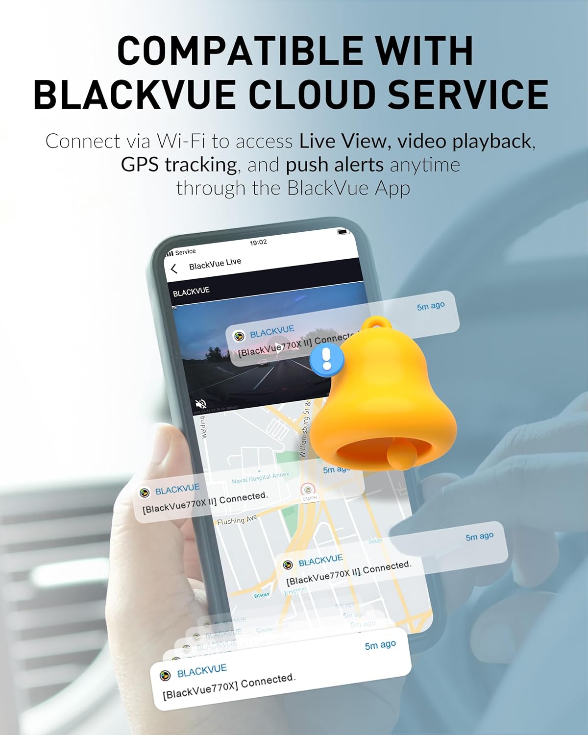 BlackVue DR770X II 2CH Dash Cam – Dual Full HD Front & Rear, Enhanced Visual Clarity, Fast Boot, USB-C for Seamless Installation, Effortless Video Playback via Wi-Fi, Smart Parking Mode (256GB)