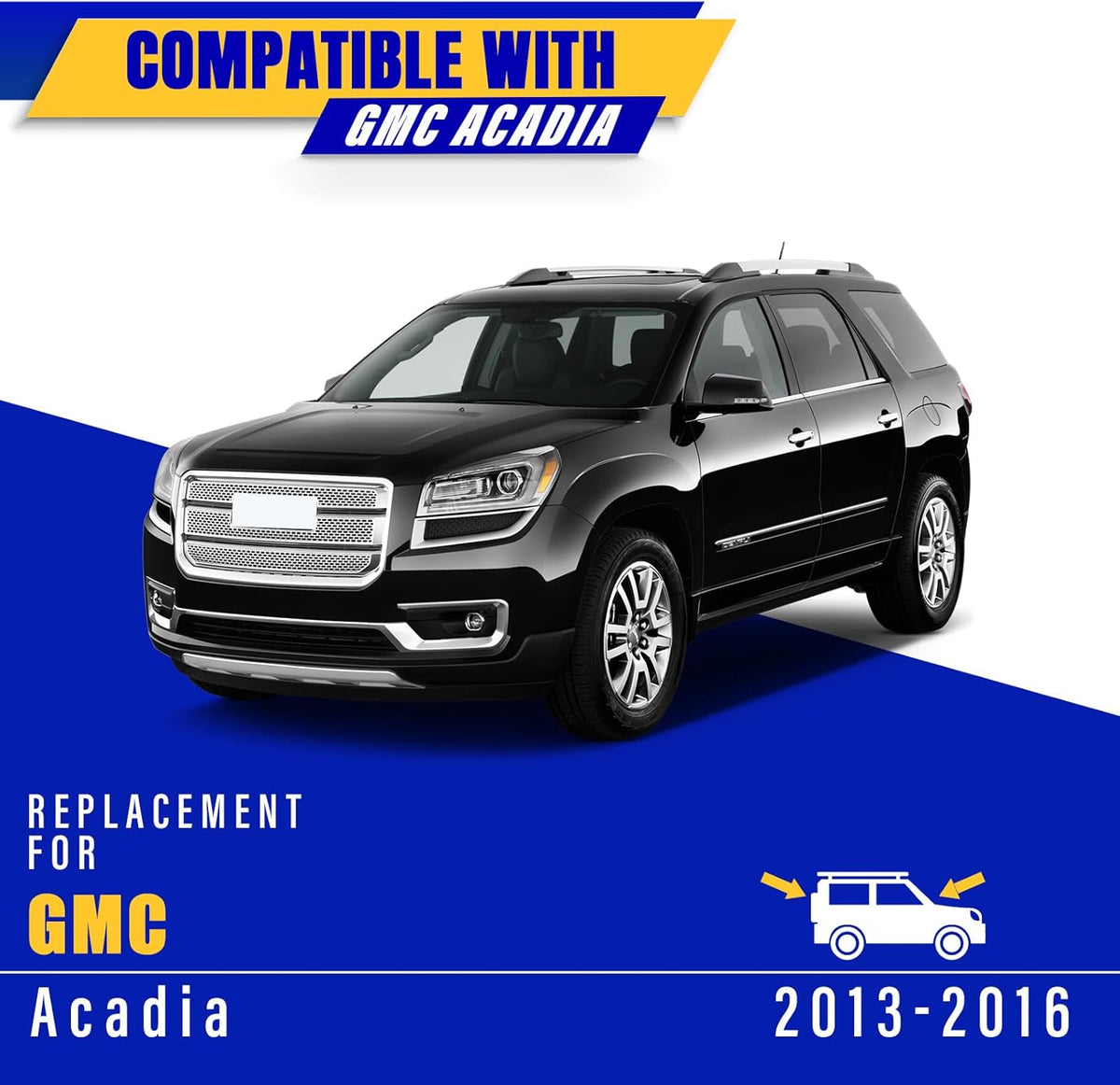 3 wipers Replacement for 2013-2016 GMC Acadia, Windshield Wiper Blades Original Equipment Replacement - 24"/21"/11" (Set of 3) Pinch Tap