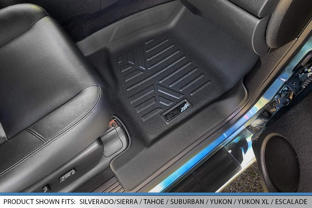 MAXLINER Custom Fit Floor Mats 2 Row Liner Set Compatible with 2007-2013 Chevrolet Avalanche