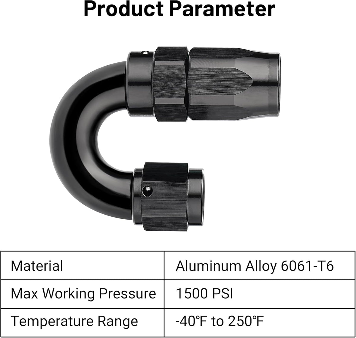EVIL ENERGY 4AN 180 Degree One Piece Full Flow Hose End Fitting Swivel For CPE Braided Hose