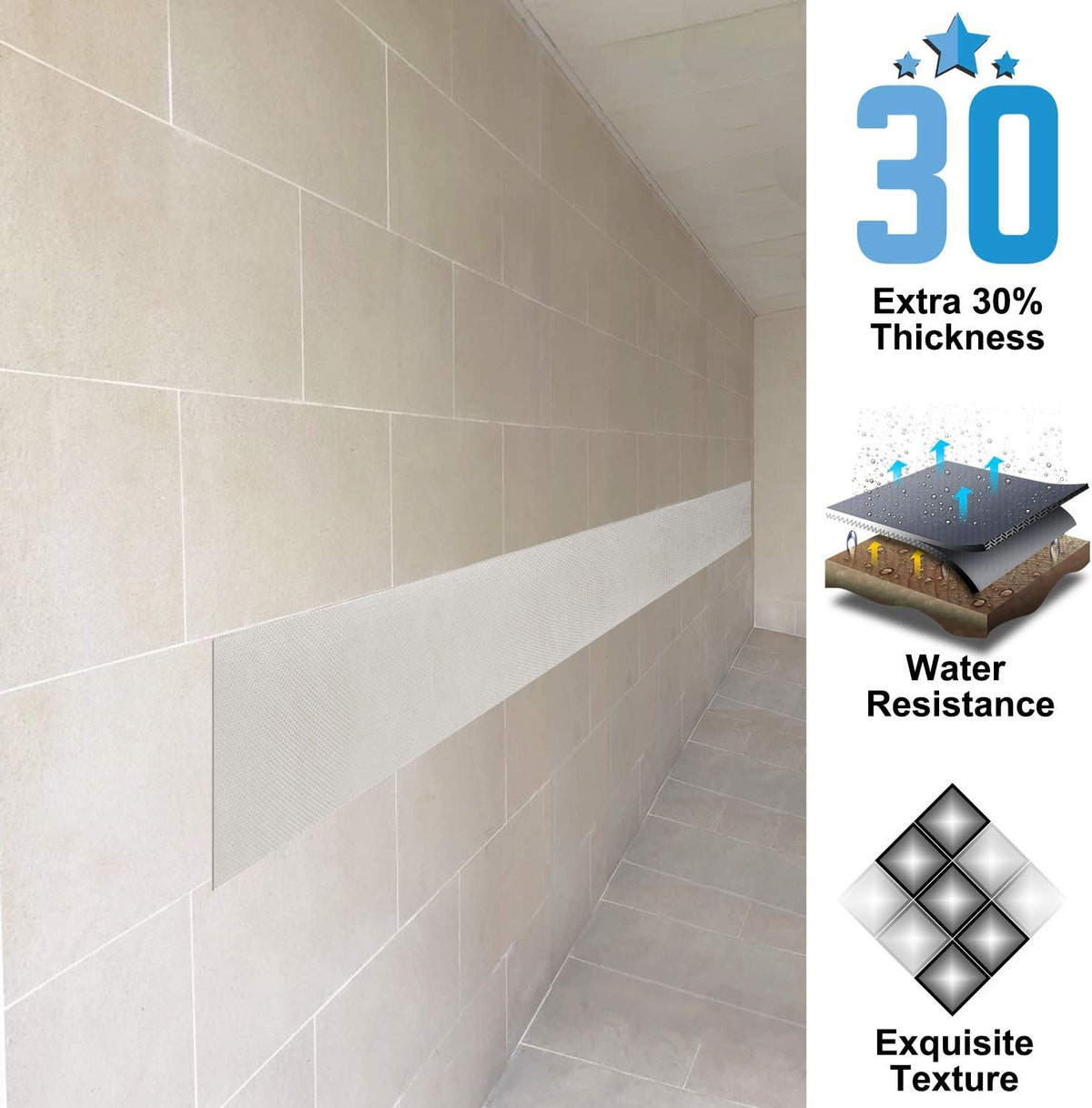 Ampulla GWP01S Super Thick Waterproof Garage Wall Protector, Designed in Germany - 2 Pieces in One Roll (1/6" Thickness)